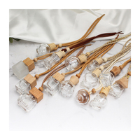 Mini diffuseur d'arômes pour voiture en bois de 8 ml, flacon de parfum pour voiture de 10 ml avec bouchon en bois, boîte d'emballage