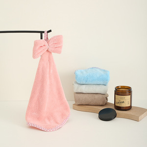Serviette de cuisine en microfibre corail 30x40 cm, séchage rapide, pour usage domestique - Product Image 1