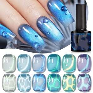 Esmalte de Uñas Magnético Ojo de Gato Aurora Morado Azul, Gel Semipermanente Removible con UV LED para Manicura - Product Image 2