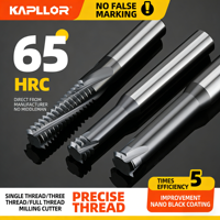 Fraise à filetage en acier noir métrique à haute efficacité 65 degrés ODM pleine/trois/dent unique M3M4M5M6M8M10 usure Altin