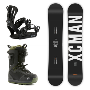 Ensemble de snowboard XCMAN Full Carving avec base sinterisée et bandes de carbone, flexibilité 7, camber, true twin, ML-BK 01 ML-BK 01 - Product Image 1