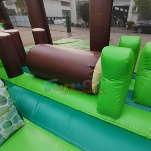 Structure gonflable géante pour enfants, château gonflable commercial avec toboggan, thème jungle - Product Image 4