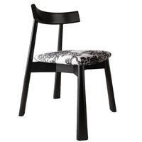 Chaise de salle à manger en bois massif, style nordique moderne minimaliste, design italien, dossier compact de luxe léger pour petites maisons, forme rame