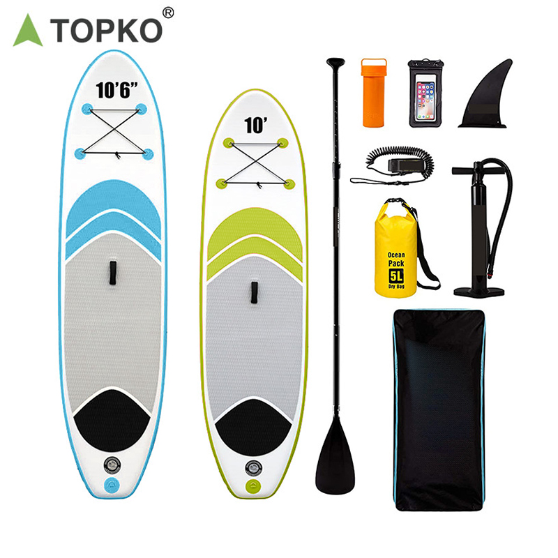 Дешевая надувная доска для сапсерфинга TOPKO, доска для рыбалки из эпоксидной смолы, каяк с аксессуарами для серфинга