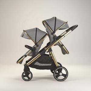 Poussette double de luxe portable et pliable pour jumeaux, bébés et tout-petits, idéale pour les voyages (OEM/ODM) - Product Image 1