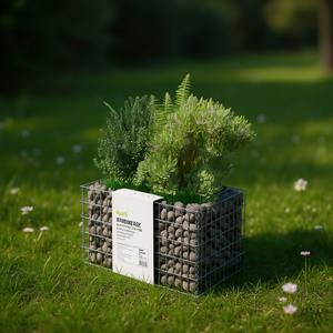 Jardinière surélevée en gabion 35,4x19,7x19,7 pouces en acier galvanisé, pots de fleurs, jardinières de jardin, style rustique, design carré - Product Image 2