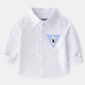 Compre Directamente al Fabricante Chino Ropa de Primavera para Niños Camisa de Manga Larga de Algodón Oxford de Color Sólido Impermeable y Resistente al Viento Estilo Japonés - Product Image 4