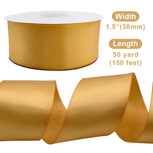 Gordon <strong>Ribbons</strong> Luxury Warm Brown Colors 1.5 Inch 50Yards Roll Satin <strong>Ribbon</strong> Single Sided Double Sided for Floral Gift Packaging - Product Image 5