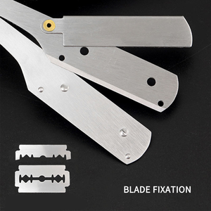 Rasoio a Mano Libera Professionale per <span class=keywords><strong>Barbiere</strong></span> con Lame Sostituibili Nero Oro Rasoio a Lama Dritta per Uomo - Product Image 5