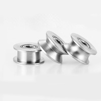 Rueda tensora de aluminio con ranura en U de 40mm, 48mm, 50mm, 60mm, 64mm, 65mm, 70mm, 75mm, 80mm, con rodamiento de alta velocidad, marca DSR, OEM