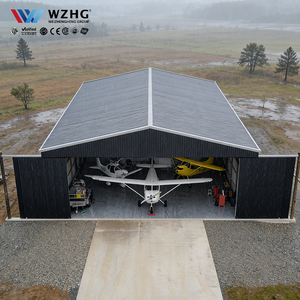 Hangar en acier Q235/Q355 sans colonnes pour projet de construction, design moderne, durée de vie de 50 ans, traitement de surface galvanisé - Product Image 1