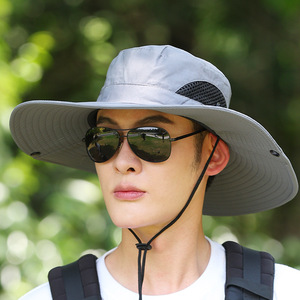 Fisherman's Hat Men's Sun Hat Wide Brim Breathable Quick Dry Summer Outdoor Fishing Hat Adult Unisex Navy Blue - Product Image 3