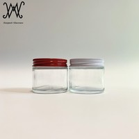 2oz 60ml Straight Sided Glass Jam Jelly Jar with White Metal Lid and Plastisol Coated Lining