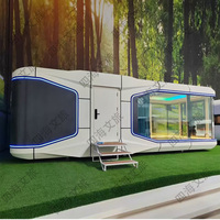 Maison conteneur modulaire préfabriquée de luxe, détachable et ancrée, en acier galvanisé léger, design moderne, revêtement de sol SPC