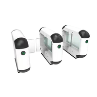 Barrière pivotante de sécurité pour campus, en acier inoxydable, avec lecteur d'empreintes digitales, tourniquet piétonnier, équipement de contrôle d'accès