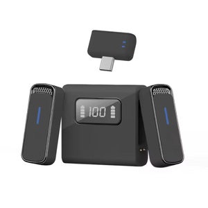 Microphone Lavalier Sans Fil Portable SX88 avec Écran Numérique, Boîtier de Charge et Récepteur Type C pour Enregistrement Mobile et Diffusion en Direct - Product Image 1