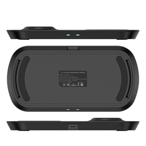 Almohadilla de soporte para cargador inalámbrico 2 en 1, carga rápida Dual de 15W para Samsung <span class=keywords><strong>Galaxy</strong></span> <span class=keywords><strong>Watch</strong></span>, auriculares, Android, móvil, iPhone, <span class=keywords><strong>Airpods</strong></span> - Product Image 6