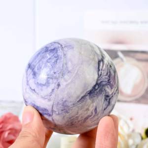 Wholesale Polished Natural Purple Peacock <b>Crystal</b> Sphere for Home Desktop Decoration - Product Image 1