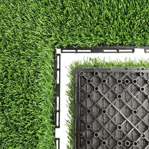 Synthetic Turf Flooring Carpet Grass Tiles Artificial Grass Interlocking Tiles Turf Grass Artificial
