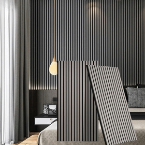 Gỗ 1200x600mm bảng cách âm bảng hấp thụ âm thanh akupanel gỗ Veneer bảng tường âm thanh - Product Image 1