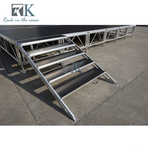 เวทีพื้นผิวกันลื่นสีดำพร้อมบันได ติดตั้งง่าย - Product Image 6