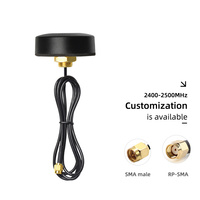 Antenna Esterna Impermeabile 5dBi WIFI 2.4G ad Alto Guadagno con Cavo RG174 da 3M e Connettore SMA per Comunicazioni