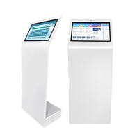 Écran tactile interactif lcd, machine d'interrogation de la queue de l'écran Horizontal sur pied