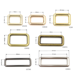 Hebilla plana rectangular de 50mm, negro mate, resistente, grueso, correa de bolso, ajustador, hebilla deslizante Tri Glide de Metal para correa de bolso - Product Image 6