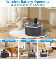 Fontaine à eau automatique pour chat, intelligente, sans fil, grande capacité, rechargeable, silencieuse, distributeur d'eau pour animaux de compagnie, vente en gros