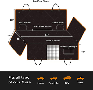Qbellpet Fabrikanten Die 600d Oxford Auto Achterbank Hond Huisdier Barrière Kussen Bedhoes Verkopen - Product Image 3