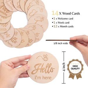 ป้ายไม้สลักลายทำมือแบบขายส่ง สไตล์เรียบง่าย สำหรับบันทึกความทรงจำรายเดือนของทารกแรกเกิ<span class=keywords><strong>ด</strong></span> ถึง 1 ปี ของเ<span class=keywords><strong>ด</strong></span>็กผู้หญิงและเด็กผู้ชาย ใช้เป็นพร็อพถ่ายรูป - Product Image 3