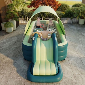 Piscina inflable <span class=keywords><strong>de</strong></span> 2,1/2,6/3M, <span class=keywords><strong>piscinas</strong></span> grandes con toboganes <span class=keywords><strong>de</strong></span> agua y sombrilla para juego familiar - Product Image 2