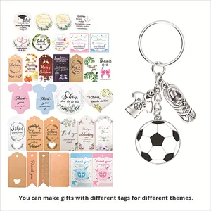 Set de Llaveros Creativos con Temática de Fútbol, Llavero de Recuerdo para Fanáticos, Tarjetas Personalizables, Pequeño Colgante para Bolsa, Regalo para Atletas - Product Image 4