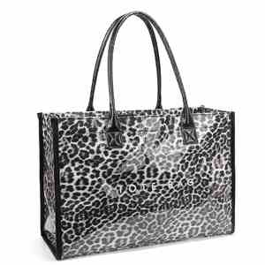 Bolso de Hombro de PVC con Estampado de Guepardo, Gran Capacidad, Impermeable, para Viajes y Compras, Estilo Retro, Casual - Product Image 6