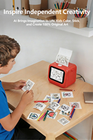 Printer Thermal Mini V8 dengan Kontrol Suara Cerdas AI 200 DPI Baterai 1300mAh Antarmuka USB - Mainan Edukatif untuk Anak-Anak