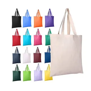 Custom Logo Printed Sublimation Blank Reusable Grocery Shopping Promotional Bags <b>Plain</b> Polyester Cotton <b>Canvas</b> Shopping Tote Bag - Product Image 5