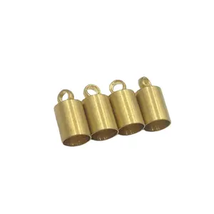 2.5/3/4mm Fashion Round antique gold Brass End Bead Caps Jewelry Accessories and Components for leather cords