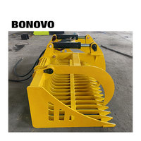 BONOVO 60 pouces de large Râteau à racines Rock Grappin Attachement pour Skid Steer