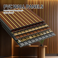 Paneles de Pared de PVC, Modelo Arquitectónico Interior, Paneles de Madera, Decoración de Paredes Interiores, Tablero de Revestimiento Compuesto para el Hogar