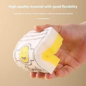 Tampons à récurer pour lave-vaisselle Happy Face outils de nettoyage éponge de cuisine vente en gros en usine en Chine - Product Image 2