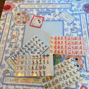 Tapis de <span class=keywords><strong>jeu</strong></span> de mahjong moderne en cuir pliable sur mesure 31,5x31,5 pouces, épaisseur 2 mm, imperméable, silencieux, antidérapant en caoutchouc - Product Image 4