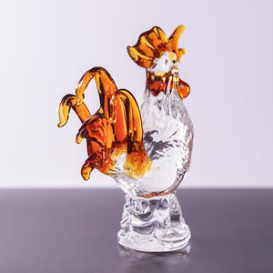 Penjualan laris indah dekorasi Desktop kelas atas kaca kristal kerajinan Model ayam jantan - Product Image 4