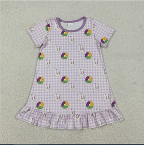 ชุดเดรสยาวพิมพ์ลายโดนัทพร้อมระบายสำหรับเด็กผู้หญิง Sweet Girls GSD2900 เหมาะสำหรับงานมาร์ดิกราส์ - Product Image 1