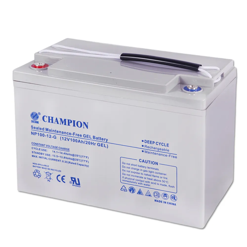 Gel Axit Chì Kín Năng Lượng Mặt Trời Vrla Có Thể Sạc Lại Gel Ắc Quy Xe Máy Xe Tay Ga 12V 100Ah 200ah Chu Kỳ Sâu Cho Hệ Thống Năng Lượng Mặt Trời