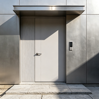 Portes en bois massif modernes QI TAI, résistantes à la pression, isolation acoustique, utilisation extérieure pour hôtels, garantie de 3 ans