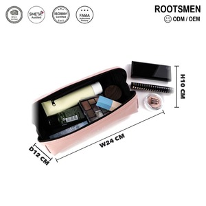 Sac à maquillage en PU pour femme, durable et élégant, avec fermeture éclair et espace de rangement supplémentaire - Product Image 1