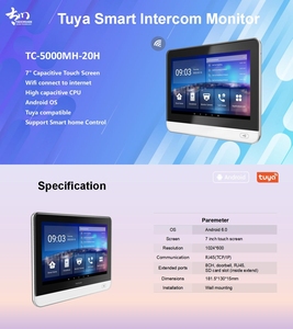 7 inch tuya hệ thống Android Màn hình cảm ứng trong nhà IP Video <span class=keywords><strong>intercom</strong></span> hai chiều âm thanh - Product Image 3