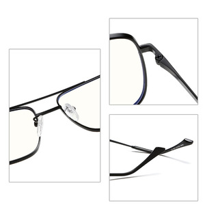 Mode métal homme photochromique Anti lumière bleue lunettes en gros montures optiques Photo gris lentille lunettes - Product Image 2