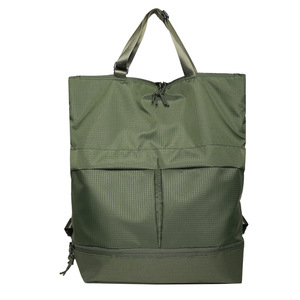 Sac à dos unisexe de grande capacité, couleur unie verte, sangle détachable, poche intérieure à fermeture éclair, pour les voyages de loisirs, été 2023 - Product Image 5