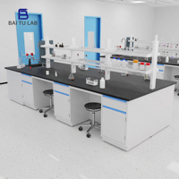 Banc de laboratoire de bonne qualité, longueur standard, table de laboratoire scientifique avec ventilateurs d'extraction